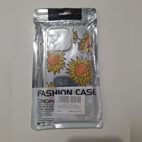Iphone 14 Pro Max Case Cute Sunflower Makeup Mirror Cover- new in package - Picture 3 of 4